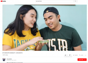 A screenshot of the first YouTube video which the two uploaded on their channel. 